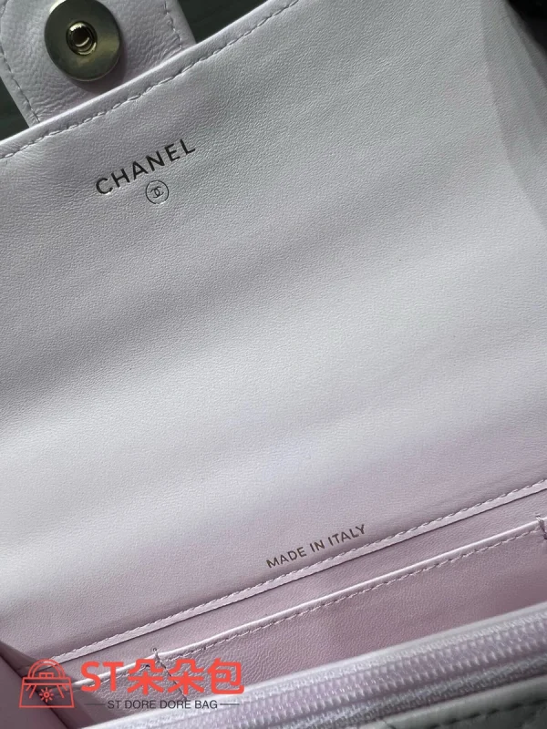 高仿香奈兒/Chanel 經典flap系列Mini Classic Flap帶手柄粉色小包：圖片 10