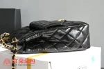 高仿香奈兒/Chanel 經典款菱格紋鏈條Hobo單肩包（黑色）：圖片 5