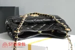 高仿香奈兒/Chanel 經典款菱格紋鏈條Hobo單肩包（黑色）：圖片 6
