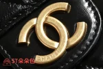 高仿香奈兒/Chanel 經典款菱格紋鏈條Hobo單肩包（黑色）：圖片 7