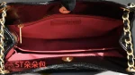 高仿香奈兒/Chanel 經典款菱格紋鏈條Hobo單肩包（黑色）：圖片 10