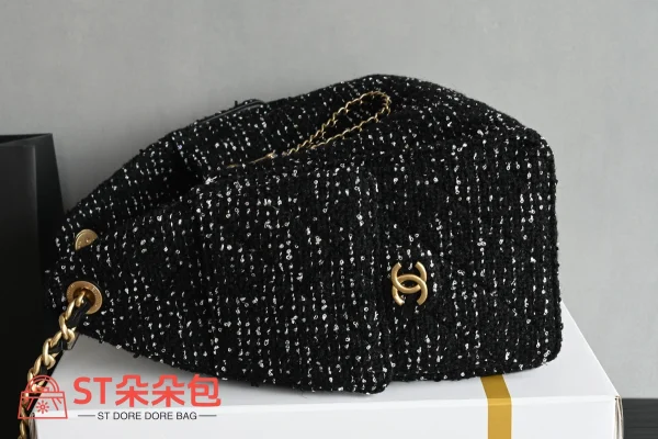 高仿香奈兒/Chanel Deauville 黑色購物袋：圖片 4