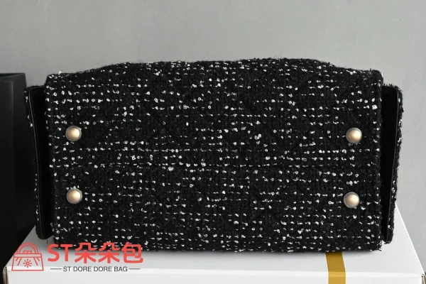 高仿香奈兒/Chanel Deauville 黑色購物袋：圖片 5
