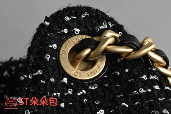 高仿香奈兒/Chanel Deauville 黑色購物袋：圖片 8