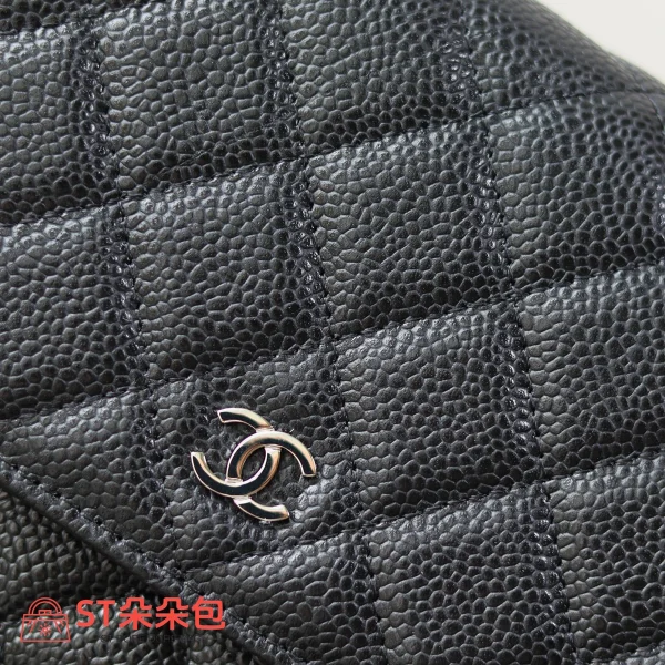 高仿香奈兒/Chanel Classic Flap系列 WOC鏈條錢包 黑色：圖片 3