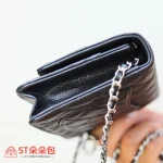 高仿香奈兒/Chanel Classic Flap系列 WOC鏈條錢包 黑色：圖片 4