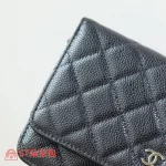 高仿香奈兒/Chanel Classic Flap系列 WOC鏈條錢包 黑色：圖片 6