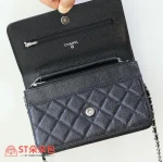 高仿香奈兒/Chanel Classic Flap系列 WOC鏈條錢包 黑色：圖片 7