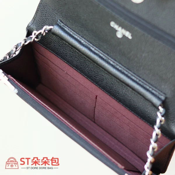 高仿香奈兒/Chanel Classic Flap系列 WOC鏈條錢包 黑色：圖片 8