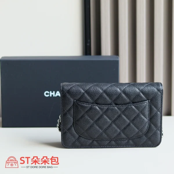 高仿香奈兒/Chanel Classic Flap系列 WOC鏈條錢包 黑色：圖片 10