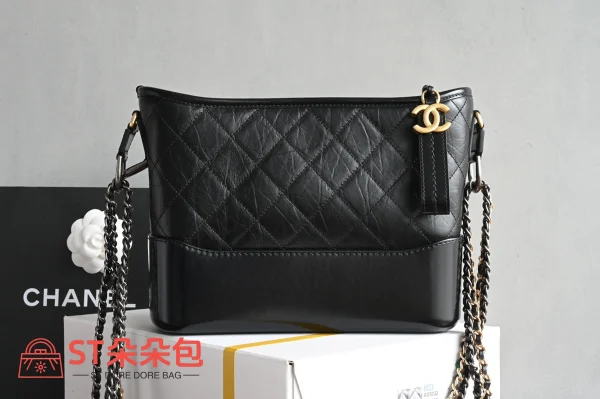 高仿香奈兒/Chanel Gabrielle Hobo斜挎包 黑色：圖片 2