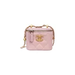高仿香奈兒/Chanel Vanity Case 迷你菱格紋鏈條化妝包
