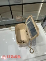 高仿香奈兒/Chanel  Vanity Case 米白色 化妝包/首飾盒包：圖片 9