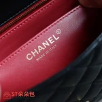 高仿香奈兒/Chanel CF山茶花系列mini號經典黑口蓋包：圖片 9