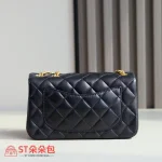 高仿香奈兒/Chanel CF山茶花系列mini號經典黑口蓋包：圖片 10