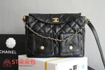 高仿香奈兒/Chanel 19系列 19 Flap Bag 黑色翻蓋式菱格紋肩包：圖片 2