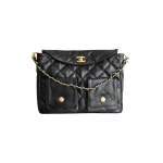 高仿香奈兒/Chanel 19系列 19 Flap Bag 黑色翻蓋式菱格紋肩包