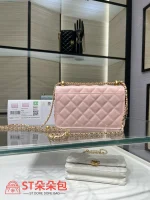 高仿香奈兒/Chanel 19 Bag 19 Flap鏈條斜挎包粉色：圖片 3