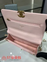 高仿香奈兒/Chanel 19 Bag 19 Flap鏈條斜挎包粉色：圖片 9