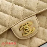 高仿香奈兒/Chanel 經典CF系列米色肩背包：圖片 3