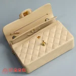 高仿香奈兒/Chanel 經典CF系列米色肩背包：圖片 7
