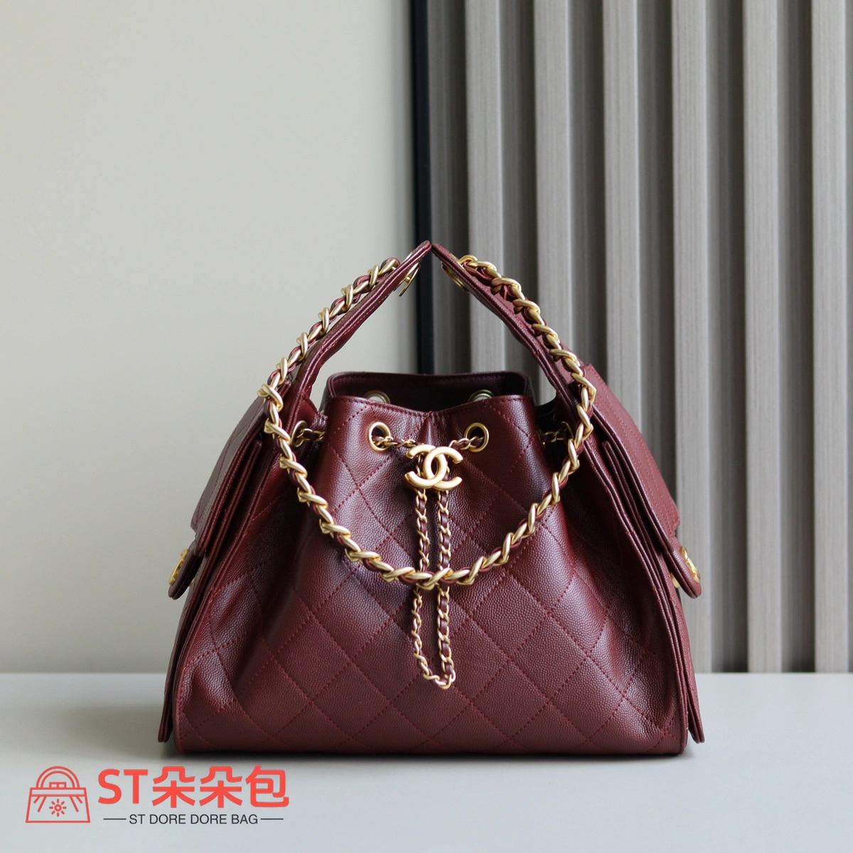 高仿香奈兒/Chanel Hobo黑色小號菱格紋鏈條包 2 高仿香奈兒/Chanel Hobo黑色小號菱格紋鏈條包