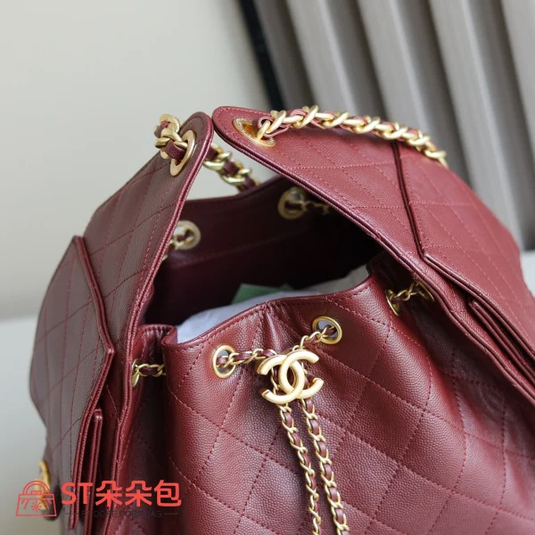 高仿香奈兒/Chanel Hobo黑色小號菱格紋鏈條包：圖片 4