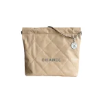 高仿香奈兒/Chanel Deauville 菱格紋鏈條肩背包 米色