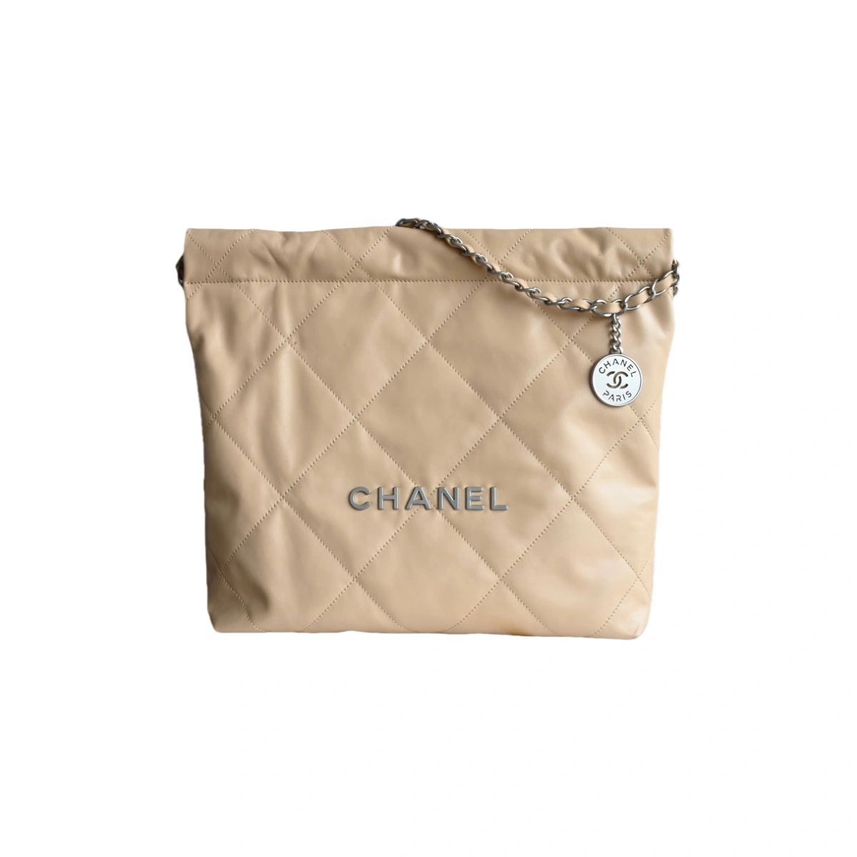 rG3X7YYNspqBNcW_0_1 高仿香奈兒/Chanel Deauville 菱格紋鏈條肩背包 米色:圖片 1