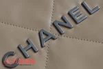 高仿香奈兒/Chanel Deauville 菱格紋鏈條肩背包 米色：圖片 6