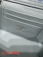 高仿香奈兒/Chanel Classic Flap迷你菱格紋化妝包淺藍色：圖片 10