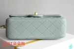 高仿香奈兒/Chanel Classic Flap Mini Wallet on Chain 方胖子 淺藍色：圖片 4