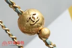 高仿香奈兒/Chanel Classic Flap Mini Wallet on Chain 方胖子 淺藍色：圖片 7