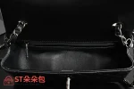 高仿香奈兒/Chanel Classic 經典Flap菱格紋鏈條翻蓋包 黑色：圖片 10