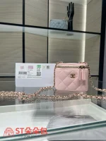 高仿香奈兒/Chanel 25C方盒子包粉紅色經典款：圖片 2