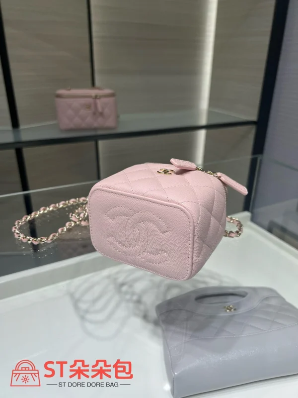 高仿香奈兒/Chanel 25C方盒子包粉紅色經典款：圖片 5