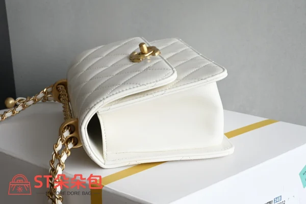 高仿香奈兒/Chanel 25s 口蓋包 白色：圖片 5