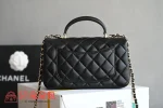 高仿香奈兒/Chanel Classic Flap Mini 黑色帶手柄菱形格紋翻蓋包：圖片 3