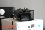 高仿香奈兒/Chanel Classic Flap Mini 黑色帶手柄菱形格紋翻蓋包：圖片 5