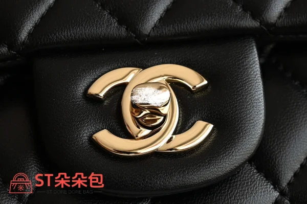 高仿香奈兒/Chanel Classic Flap Mini 黑色帶手柄菱形格紋翻蓋包：圖片 7