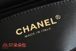 高仿香奈兒/Chanel Classic Flap Mini 黑色帶手柄菱形格紋翻蓋包：圖片 10
