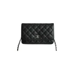 高仿香奈兒/Chanel WOC 黑色鏈條錢包斜挎包