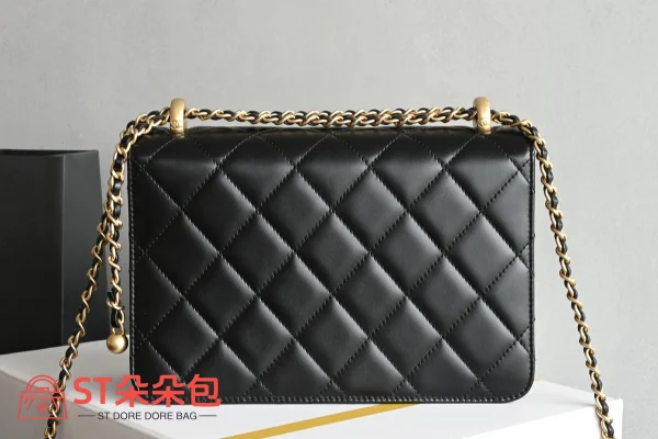 高仿香奈兒/Chanel 25s 口蓋包 黑色：圖片 3