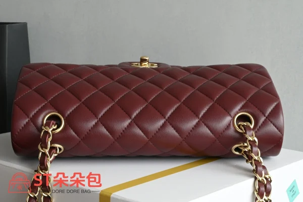 高仿香奈兒/Chanel Classic Flap 經典口蓋包（單肩/斜挎）酒紅色：圖片 6