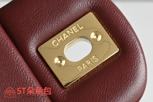 高仿香奈兒/Chanel Classic Flap 經典口蓋包（單肩/斜挎）酒紅色：圖片 8