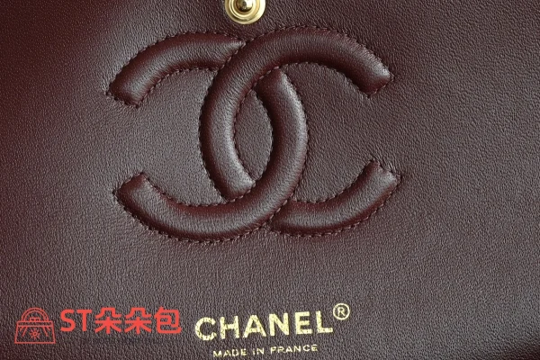 高仿香奈兒/Chanel Classic Flap 經典口蓋包（單肩/斜挎）酒紅色：圖片 9