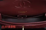 高仿香奈兒/Chanel Classic Flap 經典口蓋包（單肩/斜挎）酒紅色：圖片 10