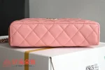 高仿香奈兒/Chanel Vanity系列 經典菱格紋鏈條盒子包 粉紅色：圖片 4