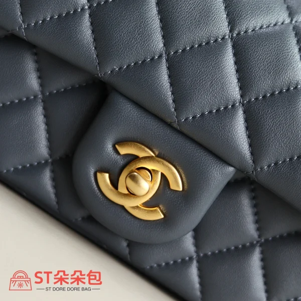 高仿香奈兒/Chanel CF金球 藍色鏈條包 大Mini號：圖片 3