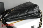 高仿香奈兒/Chanel Hobo系列菱格紋鏈條單肩包黑色：圖片 5